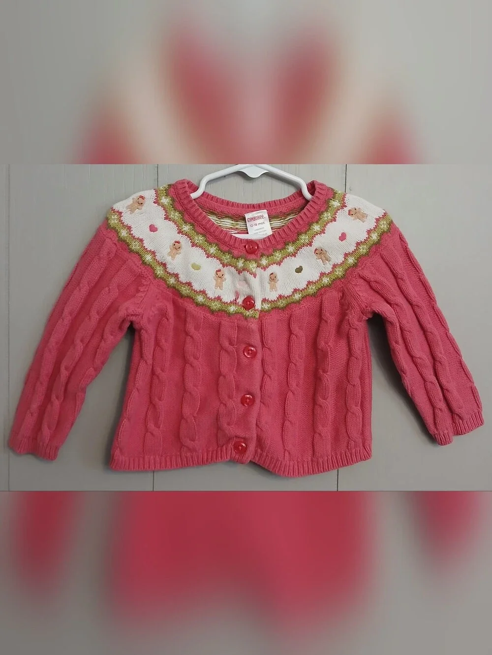 Gymboree Gingerbread Girl 12-18 Months Cardigan